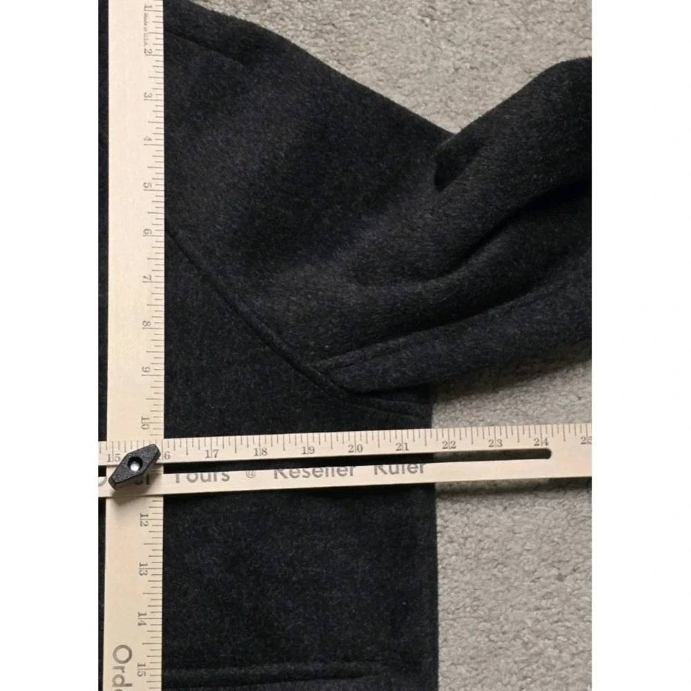 NEW Banana Republic Womens M Brushed Melton Jacket Big Pocket Black Full Zip NWT